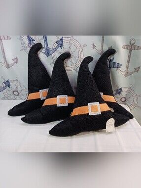 Lot Of 4- Witch Hat Halloween Throw Pillows/ NWT